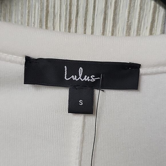 Lulus White Crewneck Pullover Sweatshirt Womens Size Small NWT - Picture 4 of 11